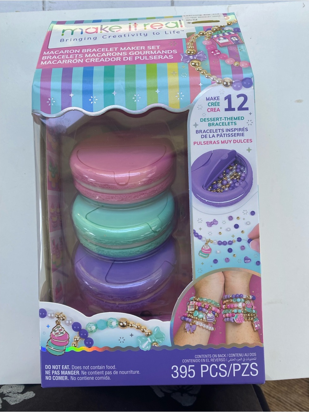 NWT Make It Real Macaron Bracelet Maker Set – Pink, Mint & Purple 395 pcs